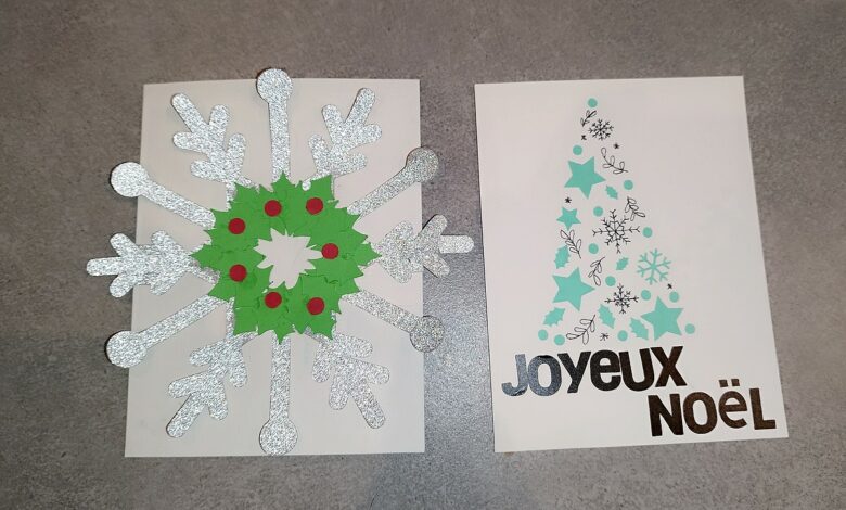 Mes premières cartes réalisées avec la Cricut Joy Xtra.