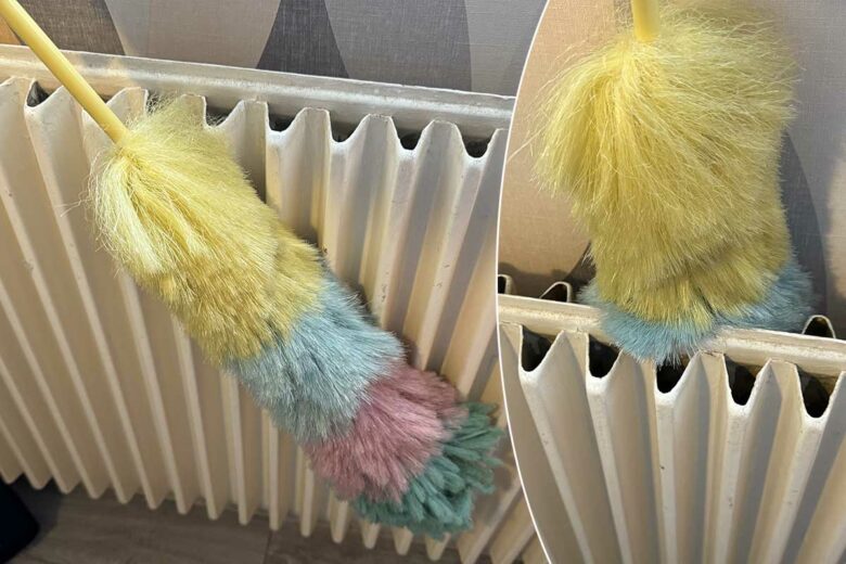 Dépoussiérage de radiateur.