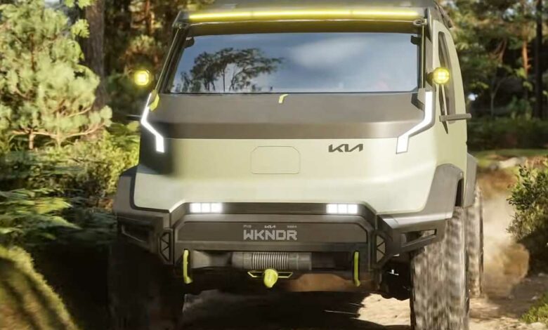 Le concept de van PV5 WKNDR de Kia.