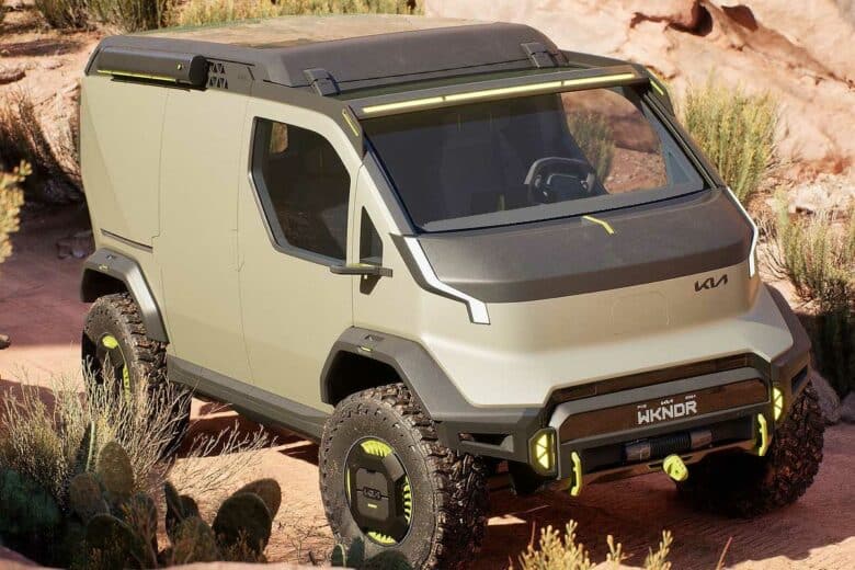 Le concept de van PV5 WKNDR de Kia.