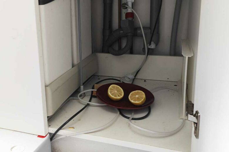 Coupez un citron en deux et placez-le dans une coupelle sous votre évier pour absorber l'humidité et les mauvaises odeurs.