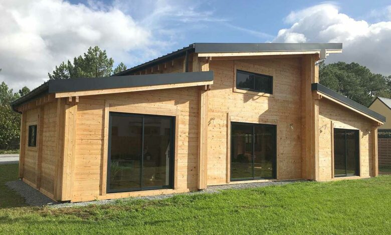 Une maison en bois.