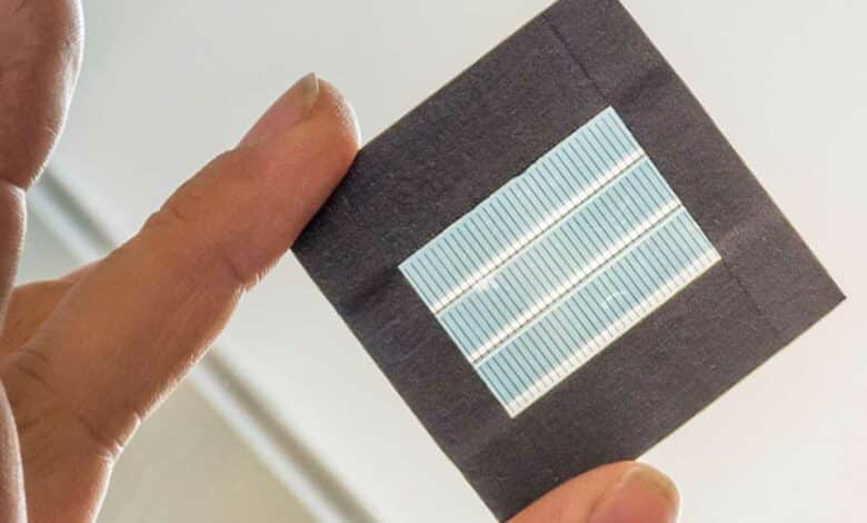 Une cellule solaire semi-transparente.