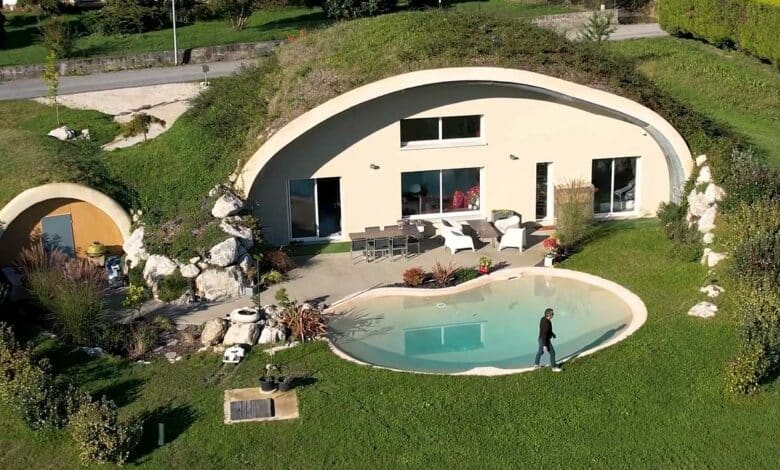 Une maison de Hobbit.