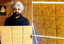 Des tuiles fabriquées à partir de déchets agricoles.