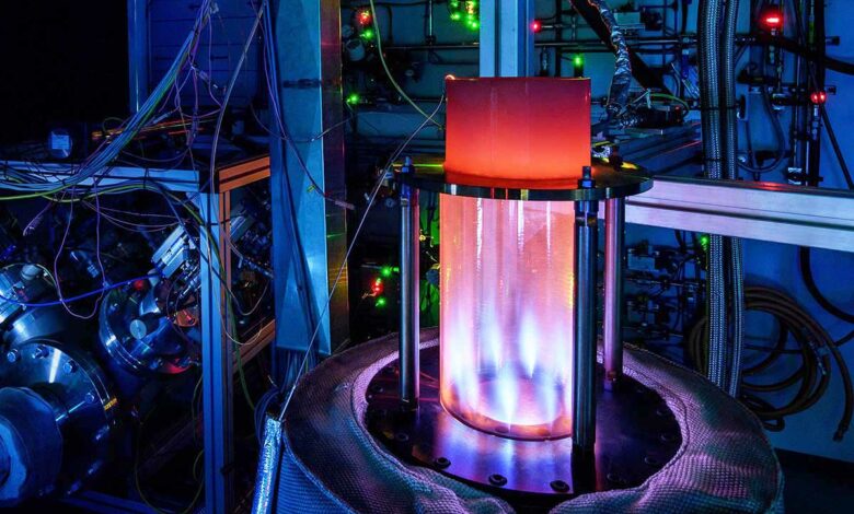 La chambre de combustion de la turbine.