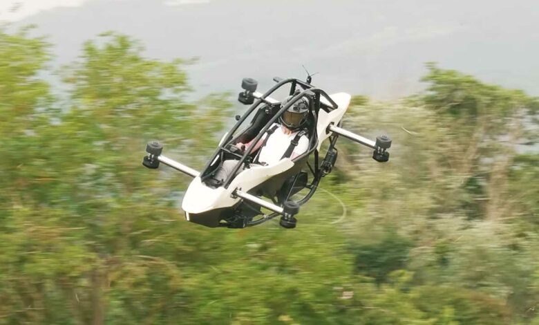 Un test de vol du eVTOL Jetson ONE.