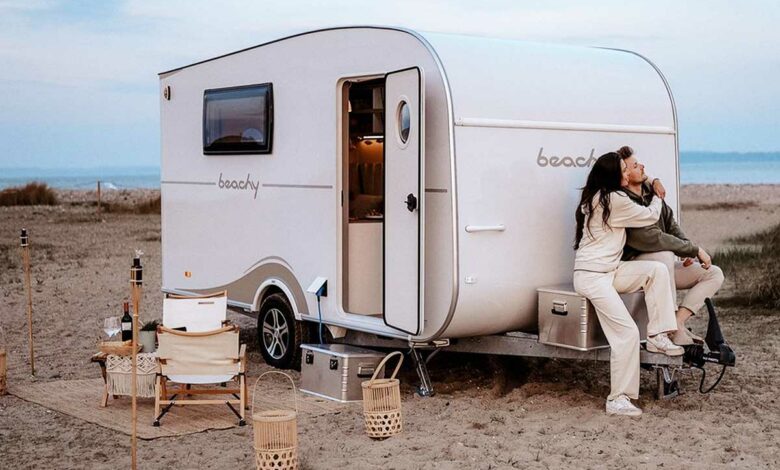 Un modèle de caravane Beachy.