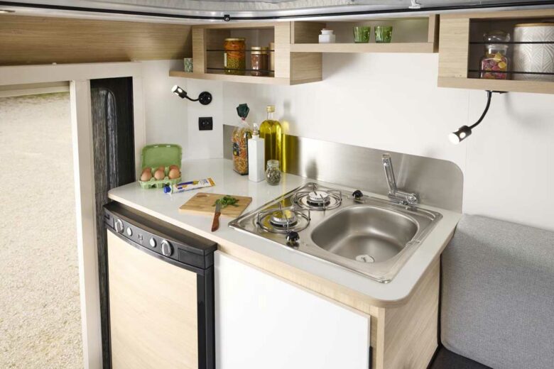 L'espace cuisine d'une Mini Freestyle.