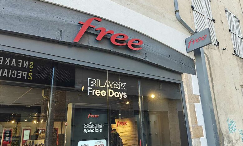 Façade d'une boutique Free.