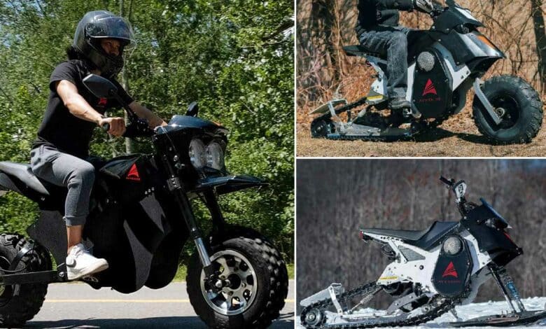 La moto électrique Combat peut être utilisée sous différentes configurations. Crédit photo : Avvenire