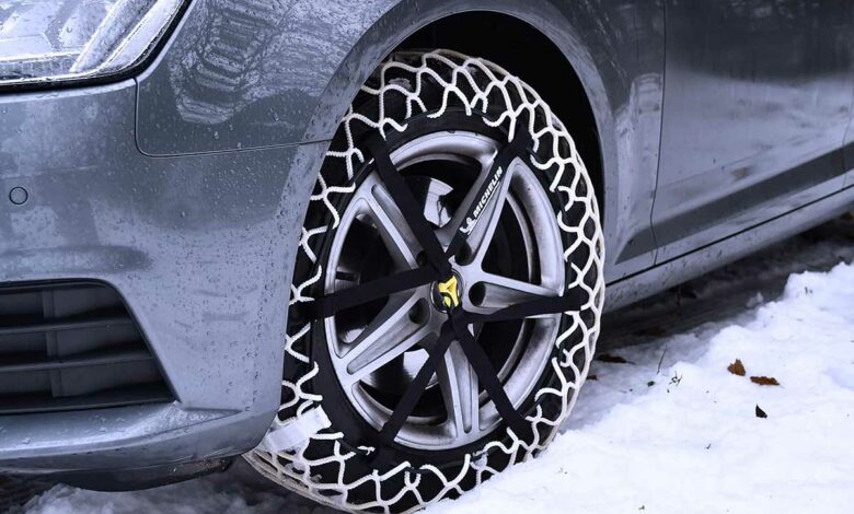 Des chaines Michelin pour respecter la loi montagne.