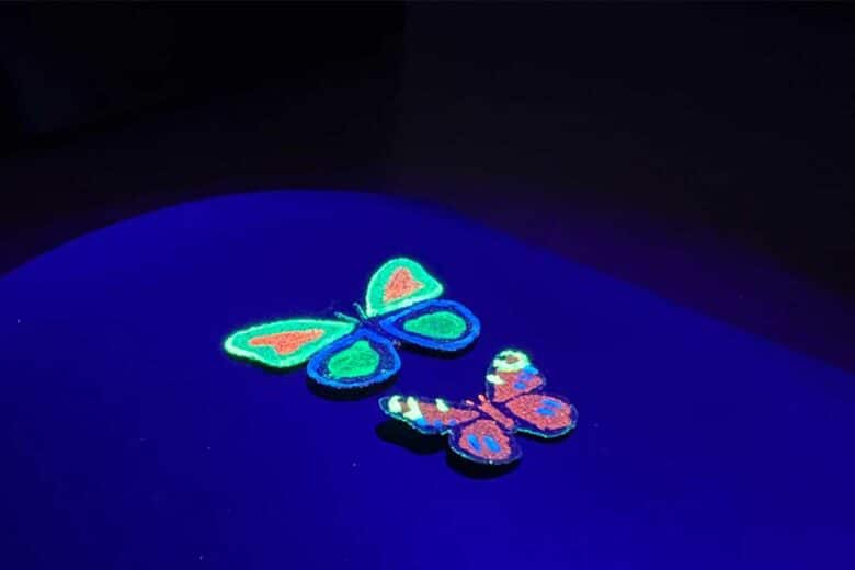 Papillons magnétiques imprimés en 3D.