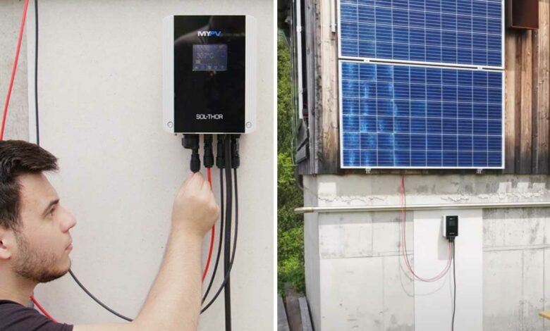 Un technicien installe un SOL THOR.