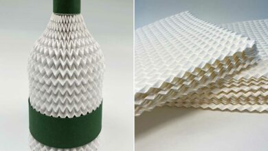 Un emballage façon origami.