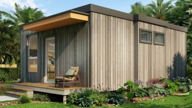 Une maison préfabriquée autonome.