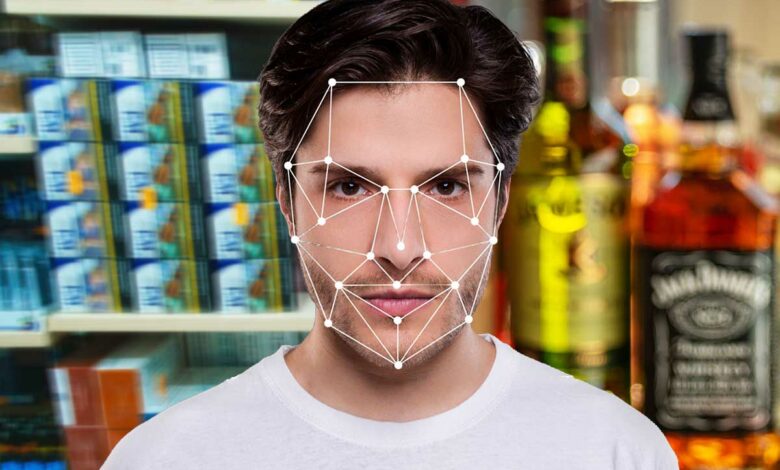 Analyse des traits d'un visage devant du tabac et de l'alcool.