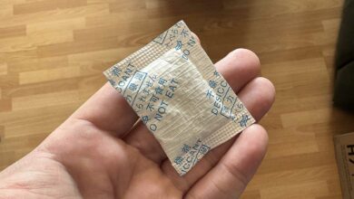 Un sachet de gel de silice.