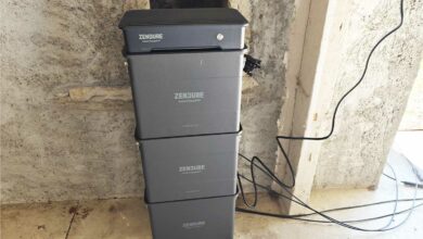 La batterie résidentielle Zendure entièrement montée et fonctionnelle.