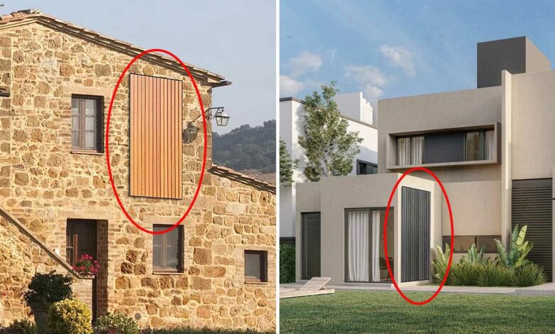 Des chauffages solaires sur des façades de maisons.