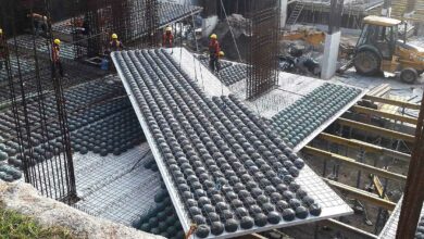 Une dalle de béton BubbleDeck.