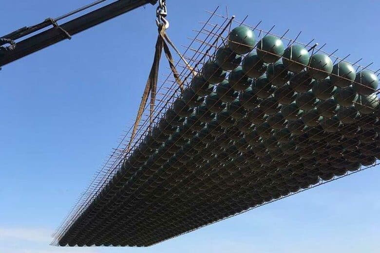 Une structure BubbleDeck pour une dalle de béton.
