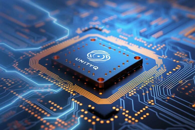 Une puce de silicium à qubits De Equal1, une révolution de l'informatique quantique.