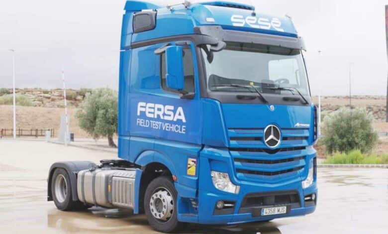 Un camion de test pour le moyeu FE de FERSA.