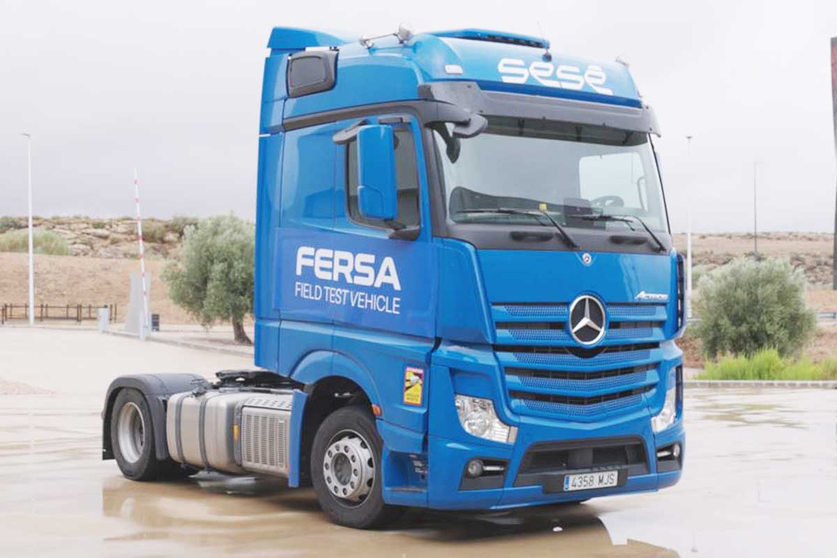 Un camion de test pour le moyeu FE de FERSA.