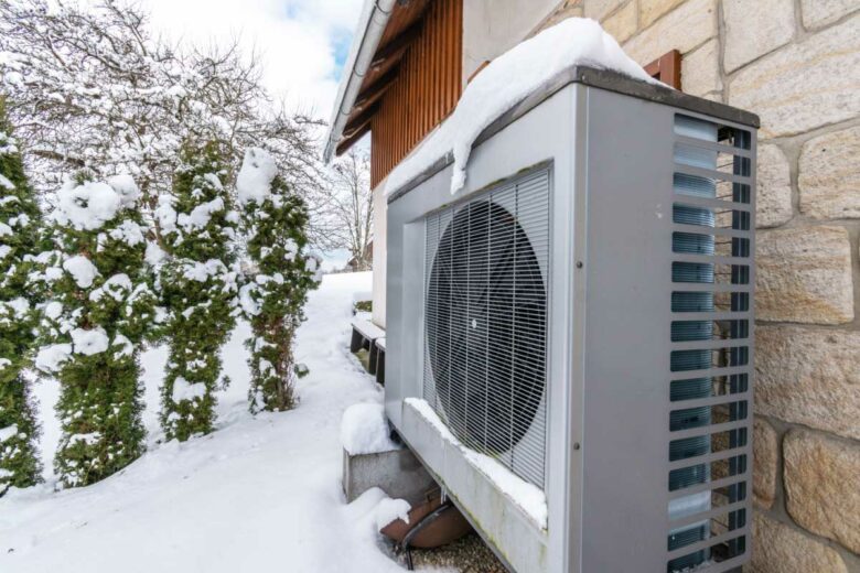 Une pompe à chaleur dans un climat froid.