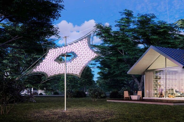Un parasol solaire avec le matériau HelioSkin.