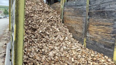 Une usine de parquet en France.