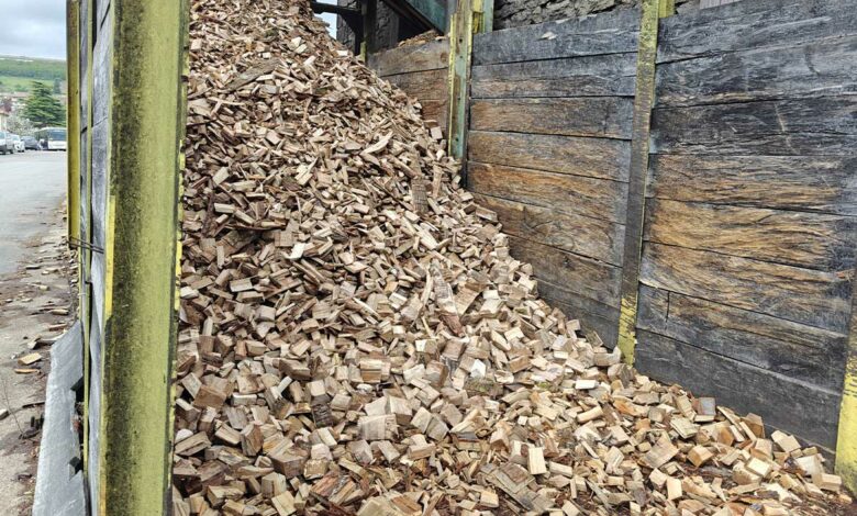 Une usine de parquet en France.