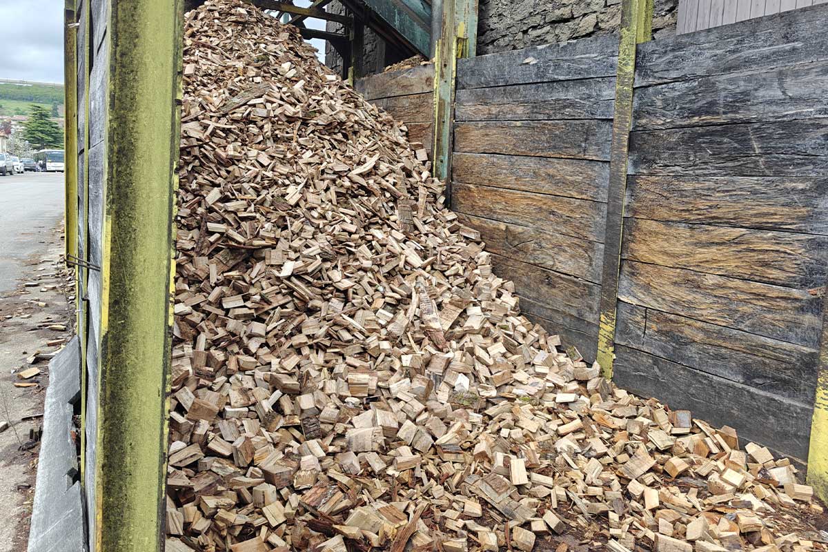 Une usine de parquet en France.