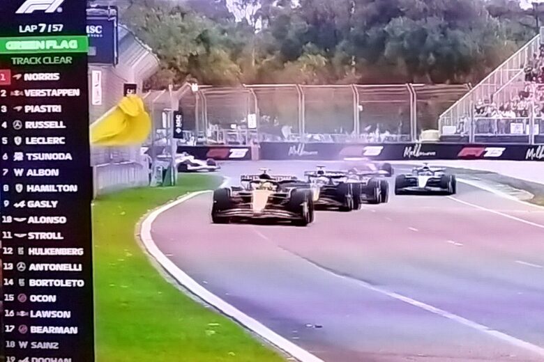 Image projetée par le XGIMI Horizon S Pro pendant une course de Formule 1 : netteté impeccable.