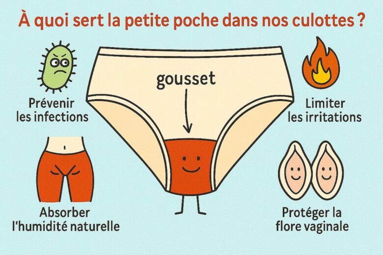 Infographie : les secrets de la poche de la petite culotte.