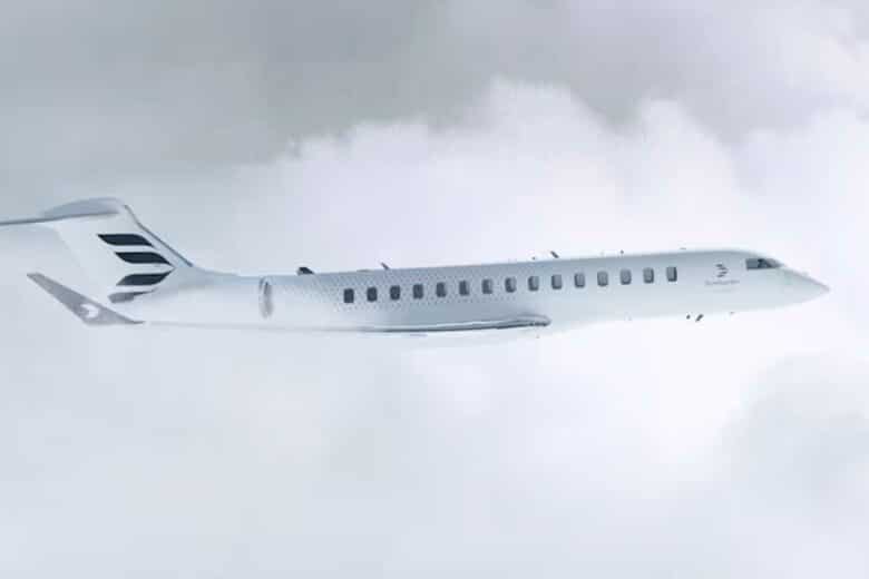 Le Global 8000 de Bombardier.