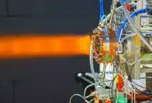 Un moteur à détonation rotative lors d'un essai.
