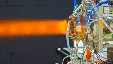 Un moteur à détonation rotative lors d'un essai.