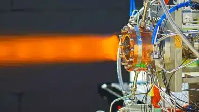 Un moteur à détonation rotative lors d'un essai.
