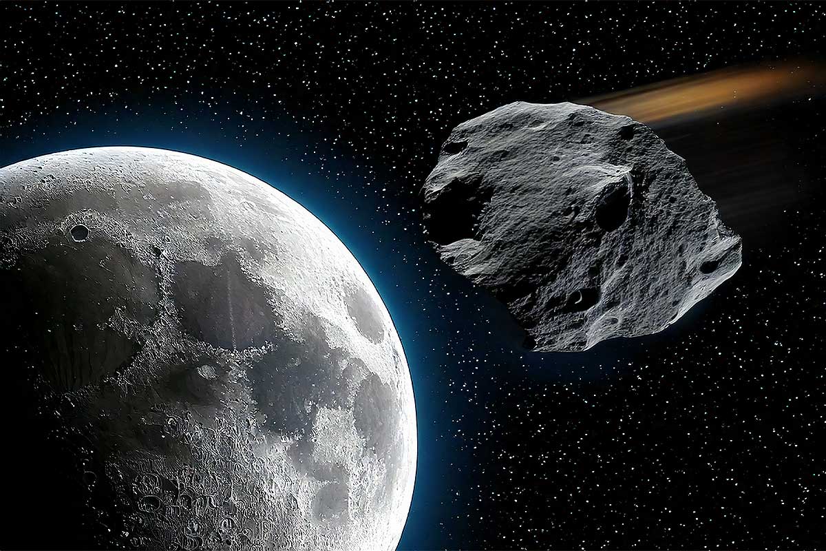 Un astéroïde se dirige vers la Lune.