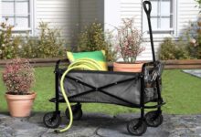 Un chariot de transport pour vos outils et objets de jardin.