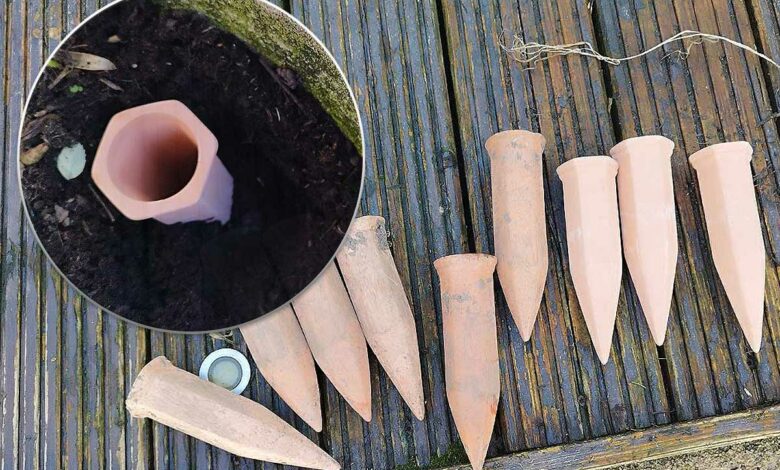Des petits oyas en terre cuite à mettre directement en pots près de vos plantes.