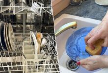 Lave-vaisselle et lavage à la main.