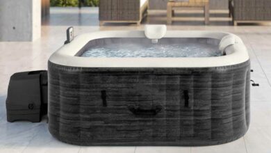 Un spa gonflable à domicile.