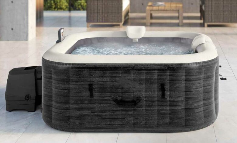 Un spa gonflable à domicile.