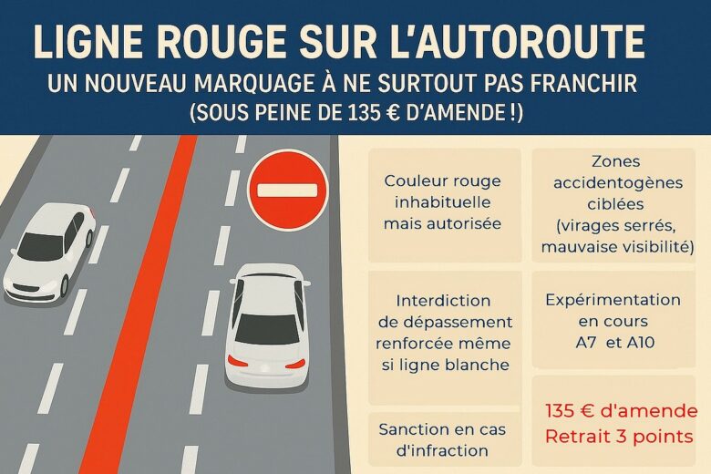 Infographie : que faut-il retenir de la nouvelle ligne rouge sur certaines autoroutes françaises ?