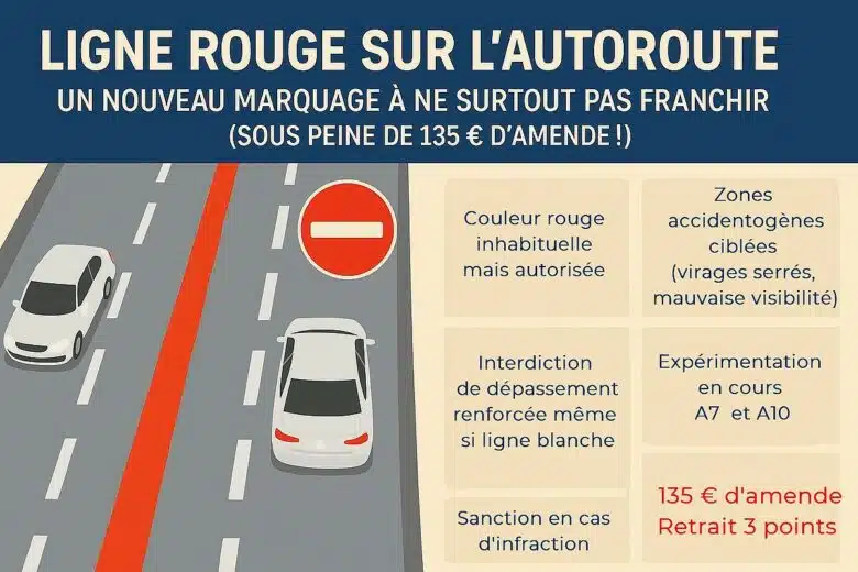 Infographie : que faut-il retenir de la nouvelle ligne rouge sur certaines autoroutes françaises ?