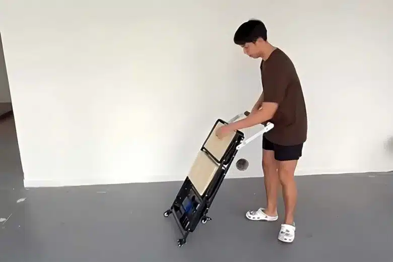 Un chariot pliable et modulable.