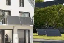Des panneaux solaires installés sur un balcon ou au sol.